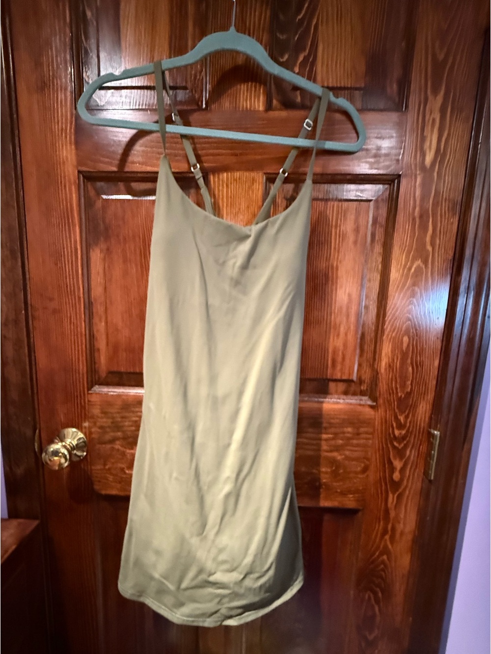 HALARA Olive Green Slip Cami Dress